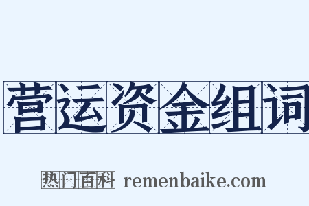 营运资金组词是什么意思的图片